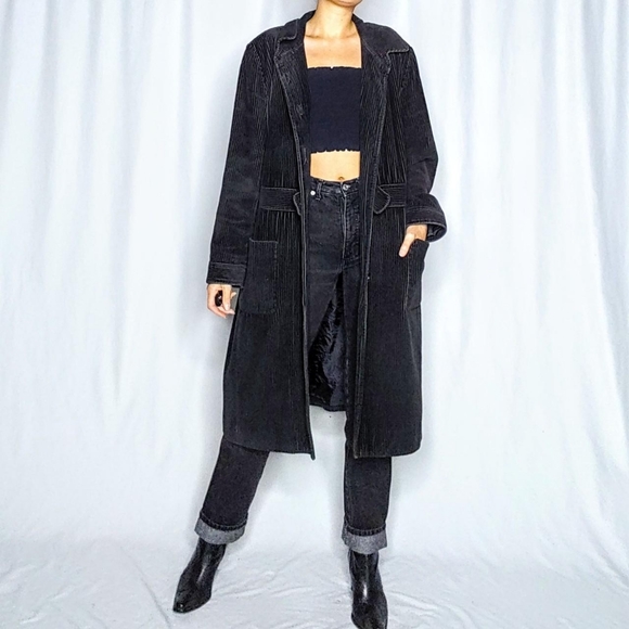 🛑 SOLD 🛑 Wide wale corduroy long vintage jacket - Picture 5 of 8